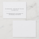 Eenvoudig wit minimalistisch leesbaar visitekaartje (Voorkant / Achterkant)