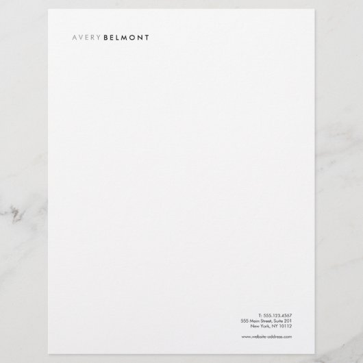 Eenvoudig wit, modern, briefhoofd (Voorkant)