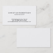 Eenvoudig, wit, modern consultant Visitekaartje (Voorkant / Achterkant)