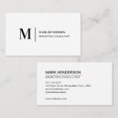 Eenvoudig wit Modern Minimalist Visitekaartje (Voorkant / Achterkant)