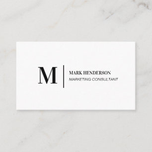 Eenvoudig wit Modern Minimalist Visitekaartje