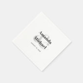 Eenvoudig wit modern minimalistisch huwelijk servet (Hoek)