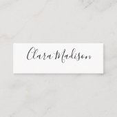 eenvoudig wit , modern , minimalistisch , klassiek contactkaartje (Voorkant)