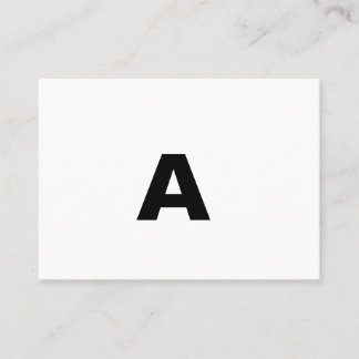 eenvoudig wit modern minimalistisch monogram elega visitekaartje