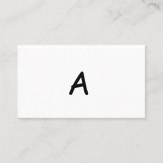 eenvoudig wit modern minimalistisch monogram elega visitekaartje