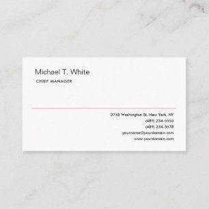 Eenvoudig Wit Modern Minimalistisch Professioneel Visitekaartje