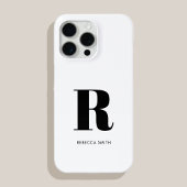 Eenvoudig wit modern monogram iPhone hoesje