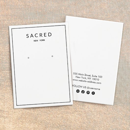 Eenvoudig wit, modern, sierachtig beeldscherm visitekaartje