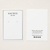 Eenvoudig wit, modern, sierachtig beeldscherm visitekaartje (Voorkant /achterkant)