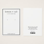 Eenvoudig wit, modern, sierachtig beeldscherm visitekaartje (Voorkant /achterkant)