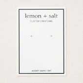 Eenvoudig wit, modern, sierachtig beeldscherm visitekaartje (Voorkant)