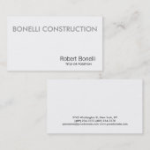 Eenvoudig wit, modern Visitekaartje (Voorkant / Achterkant)