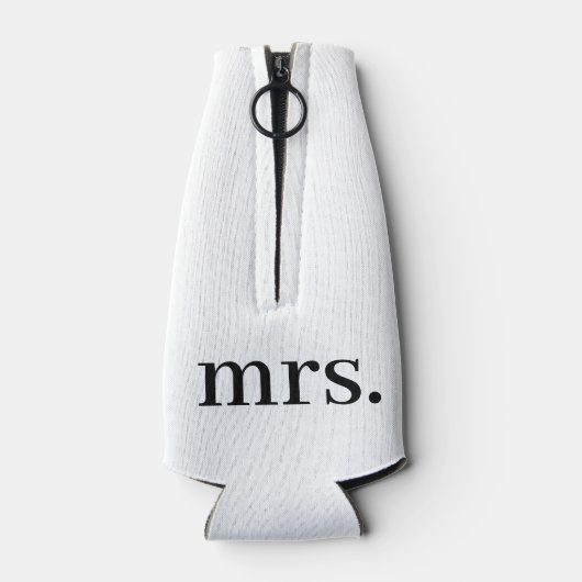 Eenvoudig wit Mrs Cool & Chilly Flesjeskoeler (Achterkant)