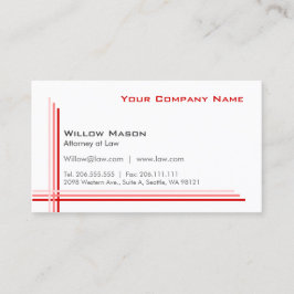 Eenvoudig wit omlijnd, professioneel Visitekaartje