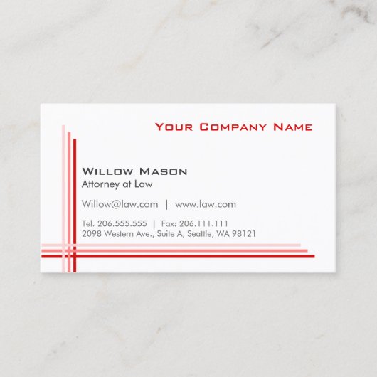 Eenvoudig wit omlijnd, professioneel Visitekaartje (Voorkant)