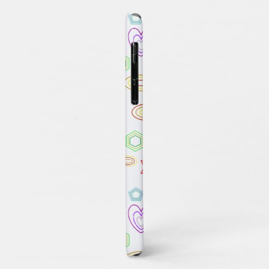 Eenvoudig wit ontwerp Case-Mate iPhone case (Achterkant/links)