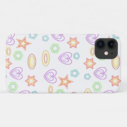 Eenvoudig wit ontwerp Case-Mate iPhone case (Achterkant (horizontaal))