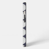 Eenvoudig Wit op Middernachtblauw iPhone Hoesje (Linkerkant)