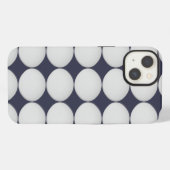 Eenvoudig Wit op Middernachtblauw iPhone Hoesje (Achterkant horizontaal)