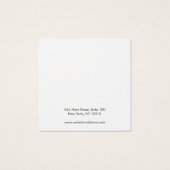 Eenvoudig, wit, paarsgewijs beeldscherm vierkante visitekaartjes (Achterkant)