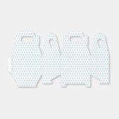 Eenvoudig wit patroon op babyblauw bedankdoosjes (Uitgevouwen)