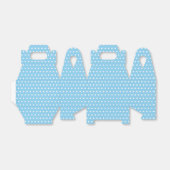 Eenvoudig wit patroon op babyblauw bedankdoosjes (Uitgevouwen)