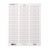 Eenvoudig wit roze zilver retouradreslabel etiket (Full Sheet)