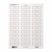 Eenvoudig wit roze zilveren retouradres label (Full Sheet)