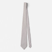 Eenvoudig Wit Taupe Beige Abstract Chevron Stropdas (Voorkant)