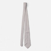 Eenvoudig Wit Taupe Beige Abstract Chevron Stropdas (Achterkant)