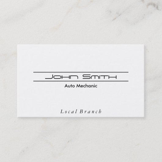 eenvoudig | wit visitekaartje (Voorkant)