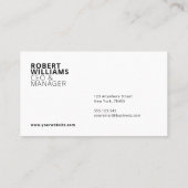 Eenvoudig, wit visitekaartje (Achterkant)