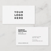Eenvoudig, wit visitekaartje (Voorkant / Achterkant)