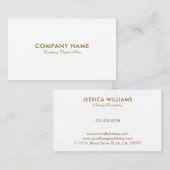 Eenvoudig wit Visitekaartje (Voorkant / Achterkant)