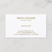 Eenvoudig wit Visitekaartje (Achterkant)