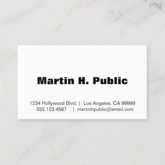 Eenvoudig wit Visitekaartje met logo (Voorkant)