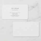 Eenvoudig wit, vloeiend, stijlvol visitekaartje (Voorkant / Achterkant)