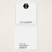 Eenvoudig wit Voeg je eigen Logo-display toe Vierkante Visitekaartjes (Voorkant /achterkant)