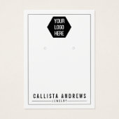 Eenvoudig wit Voeg je eigen Logo-display toe Visitekaartje (Voorkant)