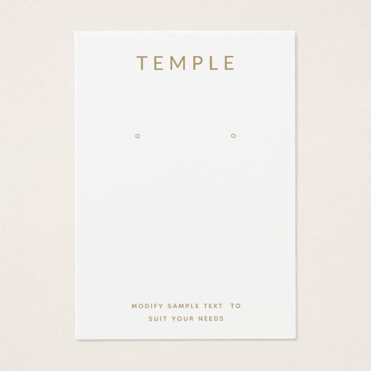 Eenvoudig wit Voeg je eigen Logo-display toe Visitekaartje (Voorkant)