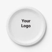 eenvoudig wit voeg uw logo het dienen bord toe (Voorkant)