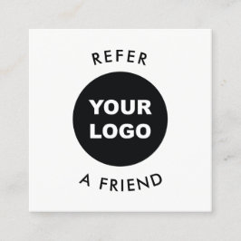 Eenvoudig wit Voeg uw Logo-klantverwijzingskaart t Aanbevelingskaartje