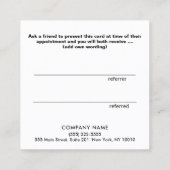 Eenvoudig wit Voeg uw Logo-klantverwijzingskaart t Aanbevelingskaartje (Achterkant)
