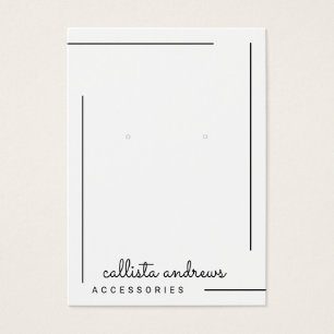 Eenvoudig wit zwart-grensscript beeldscherm visitekaartje