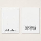 Eenvoudig wit zwart-grensscript beeldscherm visitekaartje (Voorkant /achterkant)