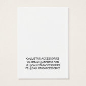 Eenvoudig wit zwart-grensscript beeldscherm visitekaartje (Achterkant)