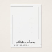 Eenvoudig wit zwart-grensscript beeldscherm visitekaartje (Voorkant)