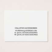 Eenvoudig wit zwart-grensscript beeldscherm visitekaartje (Achterkant)