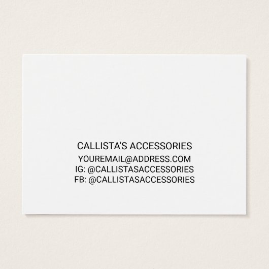 Eenvoudig wit zwart-grensscript beeldscherm visitekaartje (Achterkant)