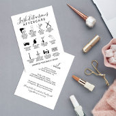 Eenvoudig Wit Zwart Lash Extensions Aftercare Icon Visitekaartje